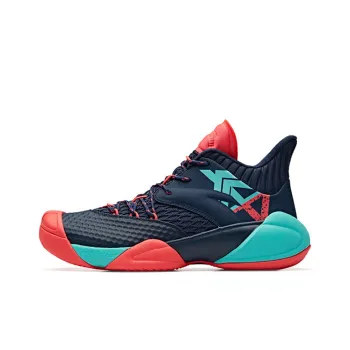 Anta ENDLESS FIRE Abrasion Resistant Slip Resistant Mid Top Basketball Shoes Men's Blue Red