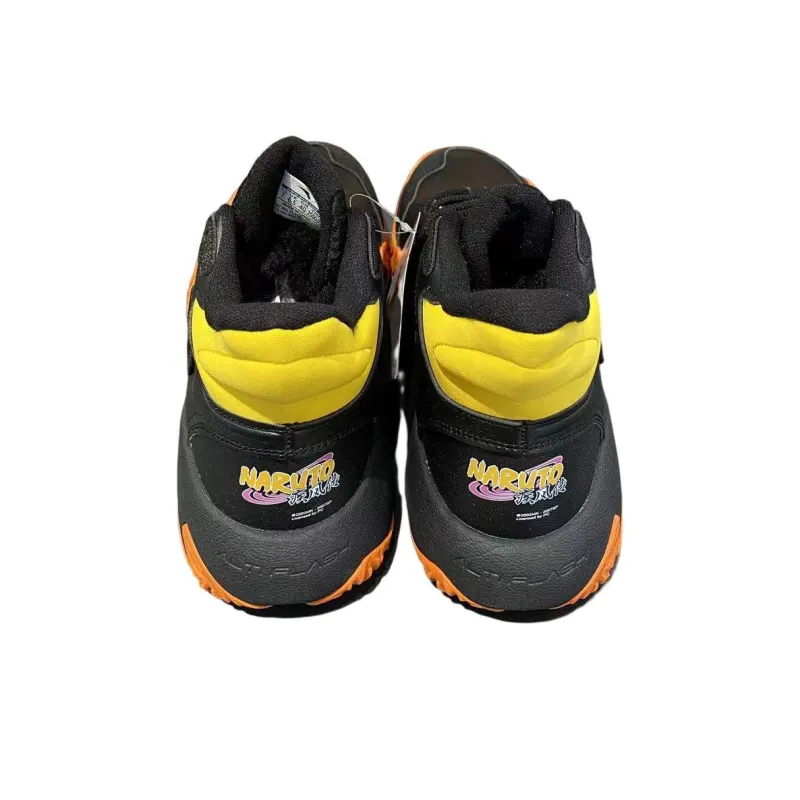 Naruto x Anta Anti Slip Wear Resistant Mid Top Basketball Shoes Men's Black Orange-4