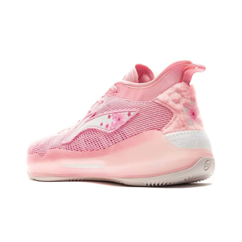 LINING YuShuai 13 Boom Basketball Shoes Men Low Top Cherry Blossom Pink-2
