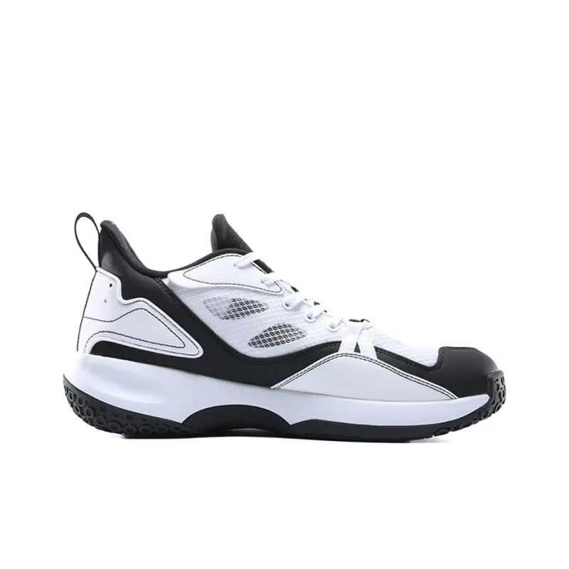 PEAK Mid Top Performance Basketball Shoes Men's White Black-1