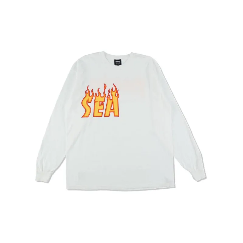 Wind And Sea X Thrasher X WIND AND SEA CO-TITLED SERIES T-Shirts Unisex White-1