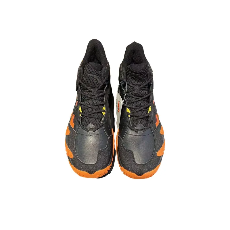 Naruto x Anta Anti Slip Wear Resistant Mid Top Basketball Shoes Men's Black Orange-3