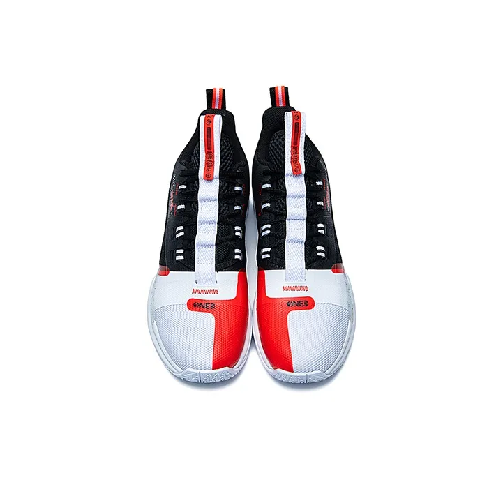 361° Q BOOM Technology Mid Top Performance Basketball Shoes Men's White Black-1