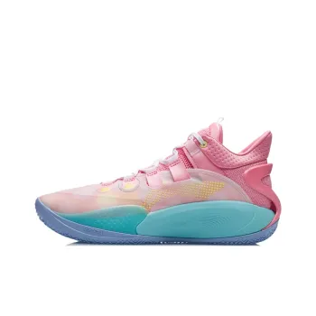 LiNing SONIC 9 Low Cushioning Anti Slip And Wear Resistant Low Top Performance Basketball Shoes Pink Blue