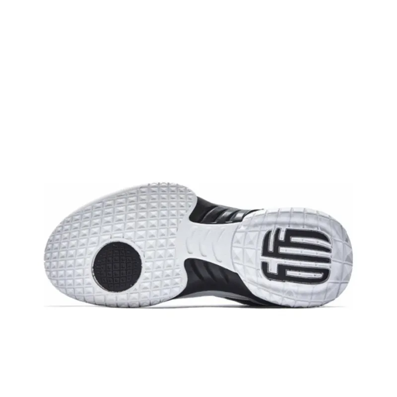 QIAODAN Grinding 1 Basketball Shoes Men High Top Black/White-5
