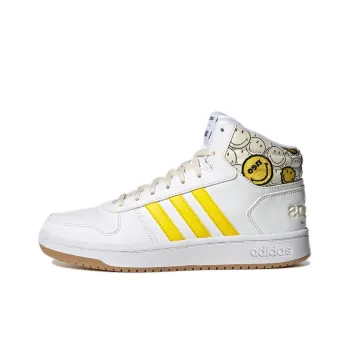 Adidas Neo Hoops 2.0 Mid Shoes 'White Solar Yellow' Women's