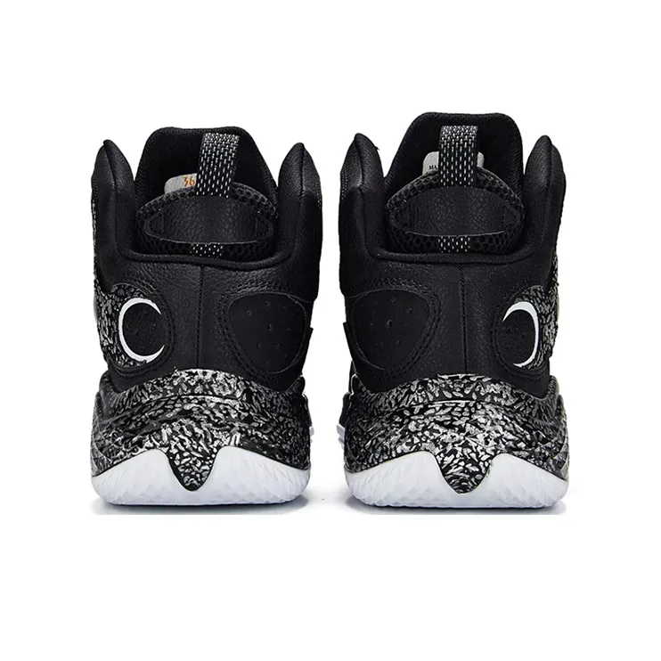 361° Basketball Shoes Men High Top Obsidian Black-3