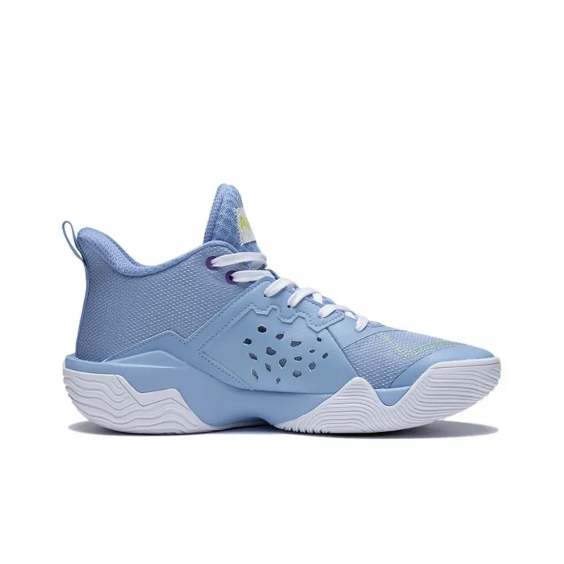 LiNing Cushioning Anti-Slip And Wear-Resistant Coverage Support Low-Top Basketball Shoes Blue White Green-1