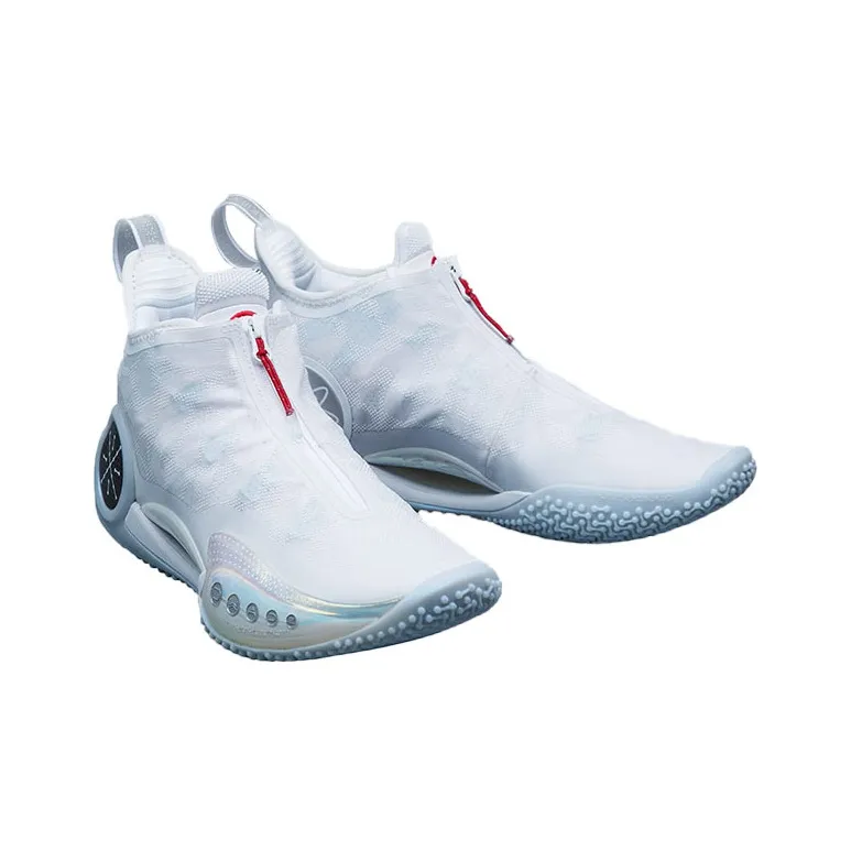 LiNing Way Of Wade 9 '305' Cushioning Anti Slip And Wear Resistant Low Top Basketball Shoes Pure White-2