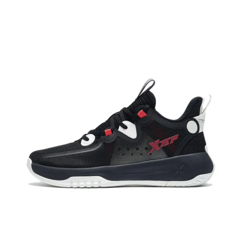 XTEP Ling Ren Basketball Shoes Men Mid Top Black-0
