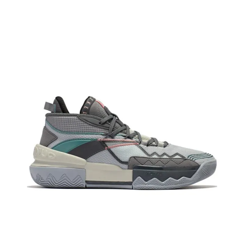 361° Burning Battle 2.0 Basketball Shoes Men Mid Top Cold Mist Gray/Shade 1 Gray/Blue-1