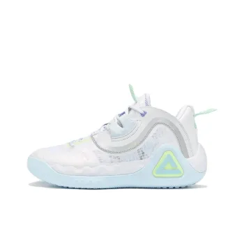 PEAK Star Move Wear resistant Non slip And Breathable Low Top Basketball Shoes Men's White Blue