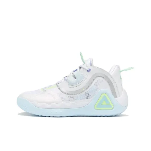 PEAK Star Move Wear resistant Non slip And Breathable Low Top Basketball Shoes Men's White Blue