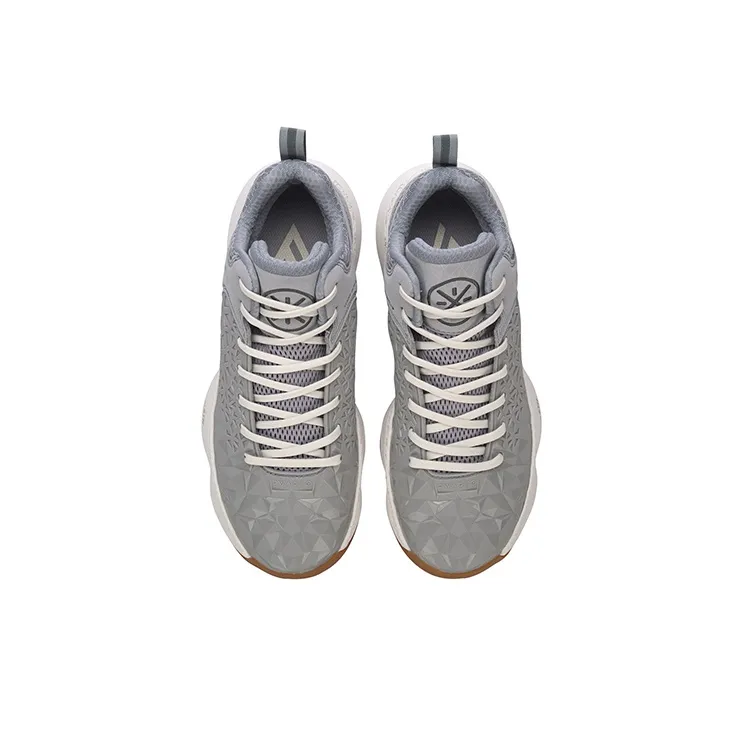 LiNing The Sixth Man 2 Way Of Wade Basketball Shoes Unisex Gray White-3