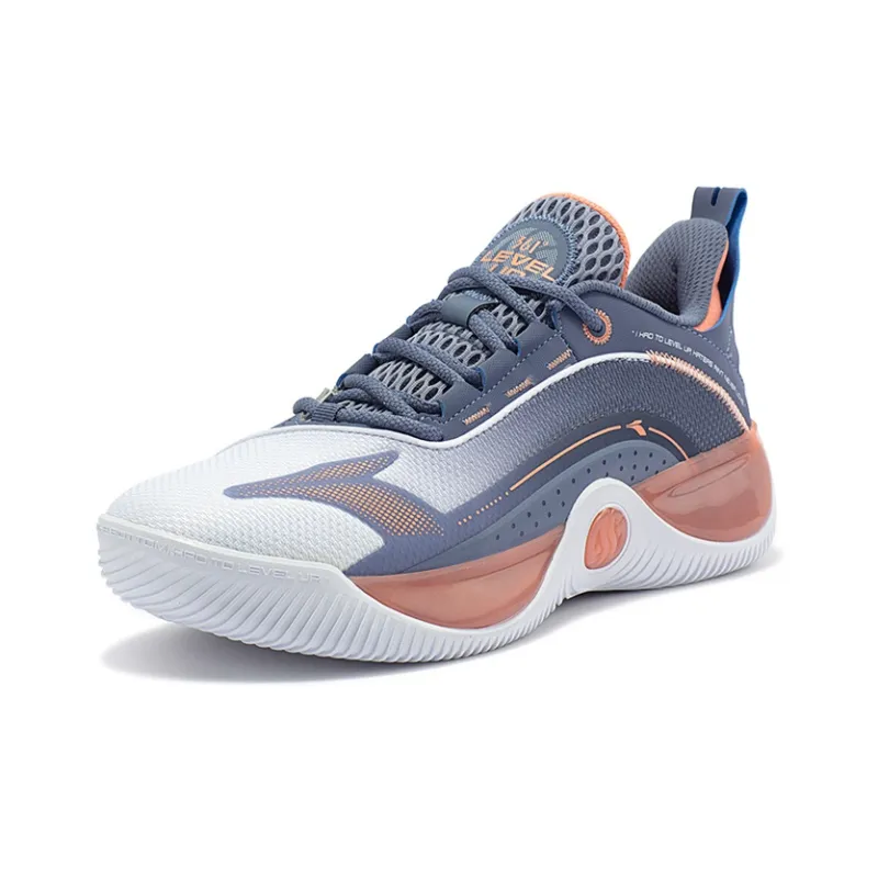 361° AG LVL UP 1 Basketball Shoes Men Low Top 361 Degrees White/Matte Blue-1