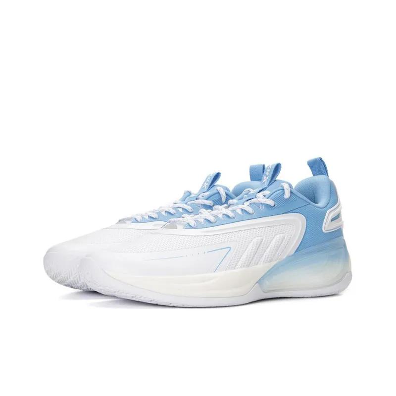 XTEP Lingyun 1 Cushioning Anti Slip And Wear Resistant Low Top Basketball Shoes White Blue-2