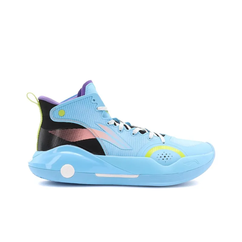LiNing YuShuai 15 䨻 Cushioning Anti Slip And Wear Resistant Mid Top Basketball Shoes Men's Moon White Blue-1