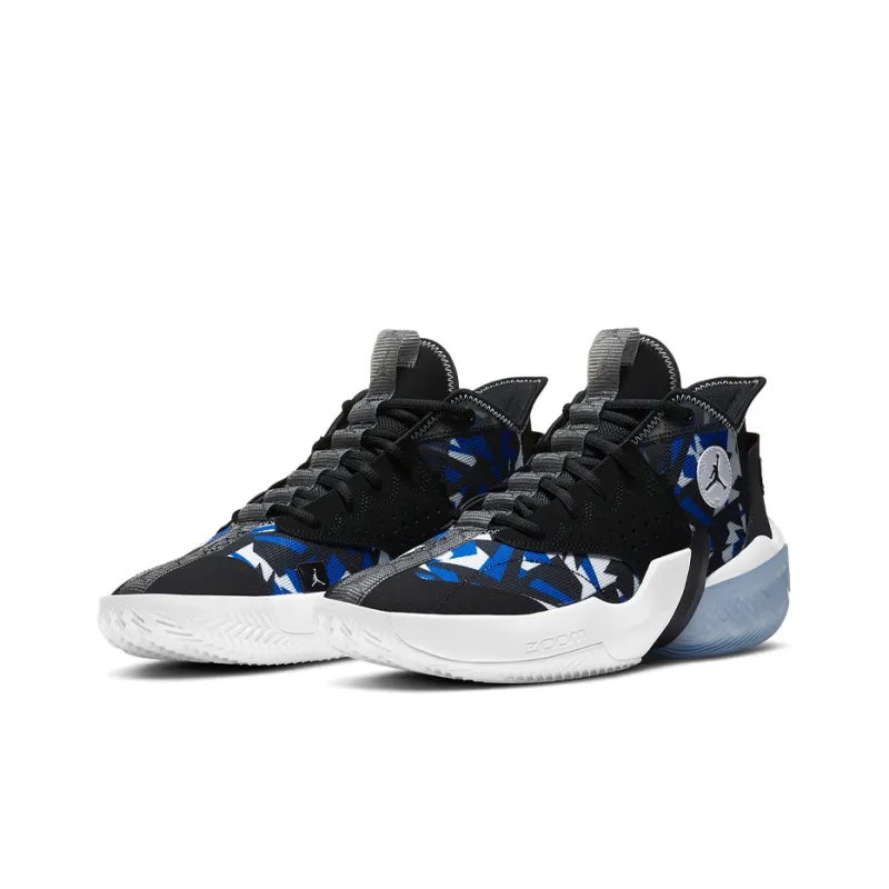 JORDAN React Elevation Pf 'Fractal Pattern Black Racer Blue'-2