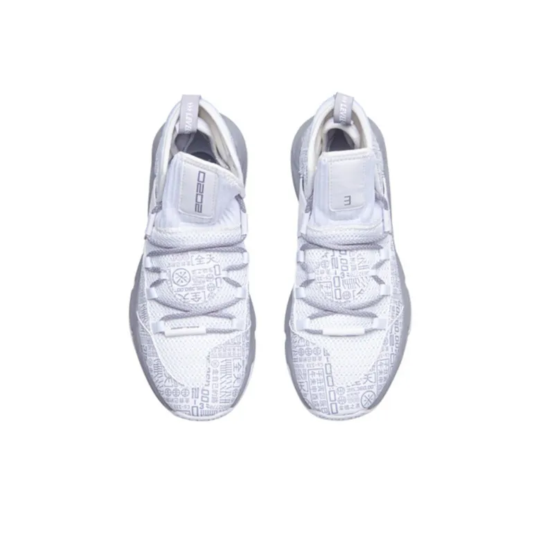 LiNing ALL DAY 5 All Day 5 Cushioning Anti-Slip And Wear-Resistant Mid-Top Performance Basketball Shoes Gray White-3