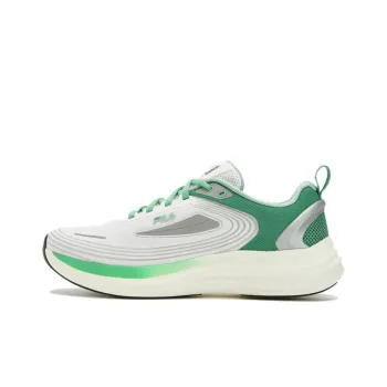 FILA NUVOLE EVO Anti Slip Wear Resistant Low Top Casual Running Shoes Men's White Green