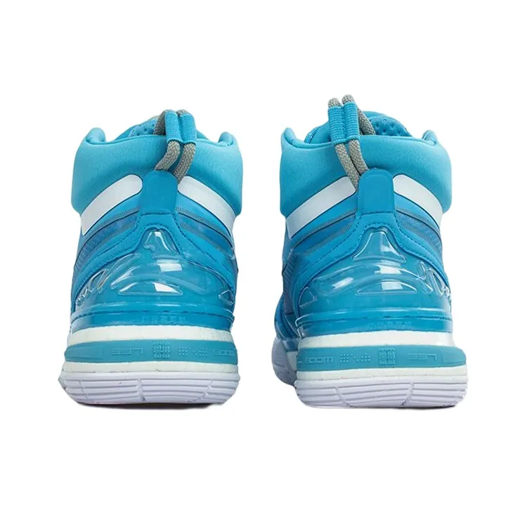LiNing 937 䨻 Cushioning Anti Slip And Wear Resistant High Top Performance Basketball Shoes Blue White-2