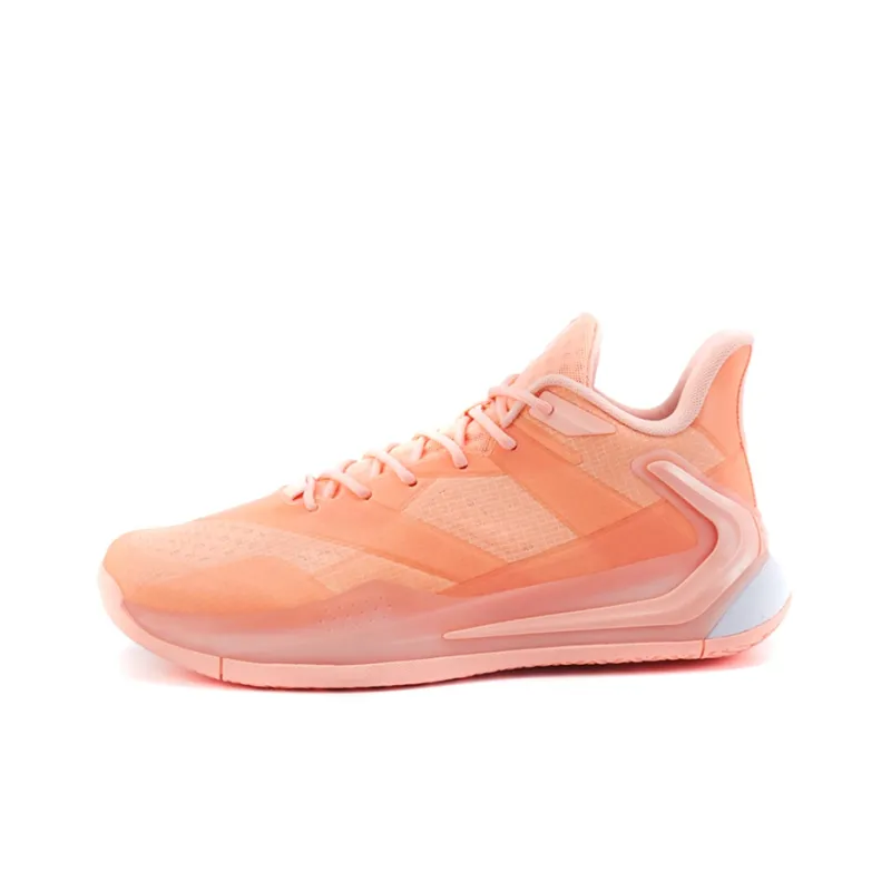 XTEP Anti Slip Wear Resistant Breathable Coverage Support Low Top Basketball Shoes Men's Fluorescent Light Pink-0