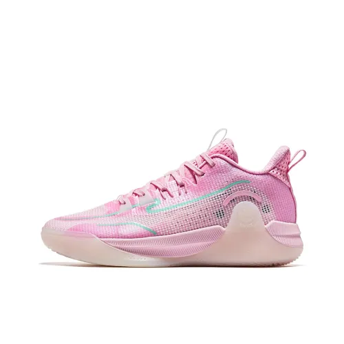 Erke Basketball Shoes Men Low-Top Pink