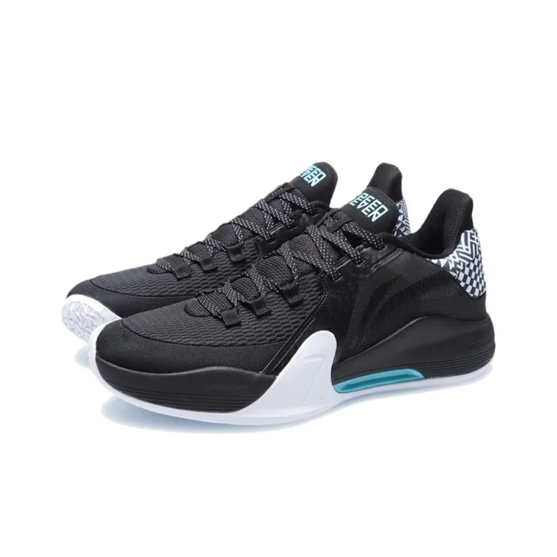 LiNing Speed 7 Rebound Cushioning Low Top Performance Basketball Shoes Unisex Black-2