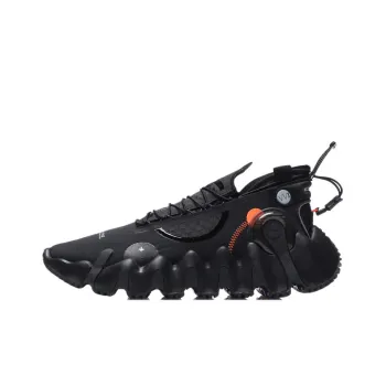 LiNing Wu Xing 2 Anti Slip And Wear Resistant Lightweight Low Top Basketball Shoes Men's Black Orange