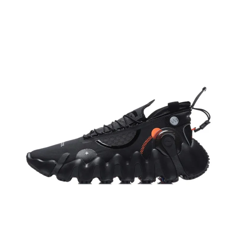 LiNing Wu Xing 2 Anti Slip And Wear Resistant Lightweight Low Top Basketball Shoes Men's Black Orange-0