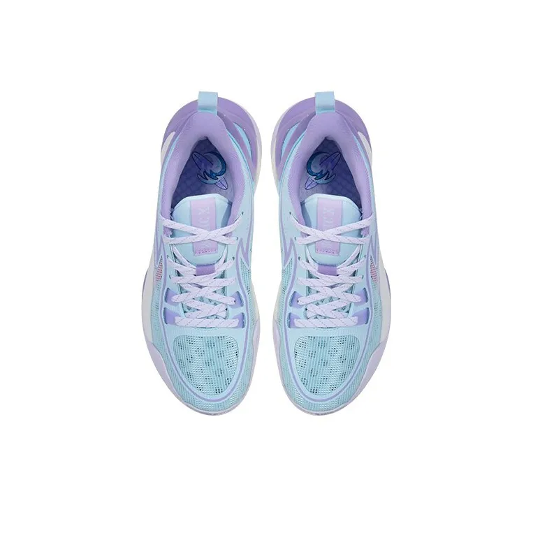 LiNing SONIC 10 V2 Abrasion Resistant Slip Resistant Low Top Performance Basketball Shoes Men's Aqua Blue-2