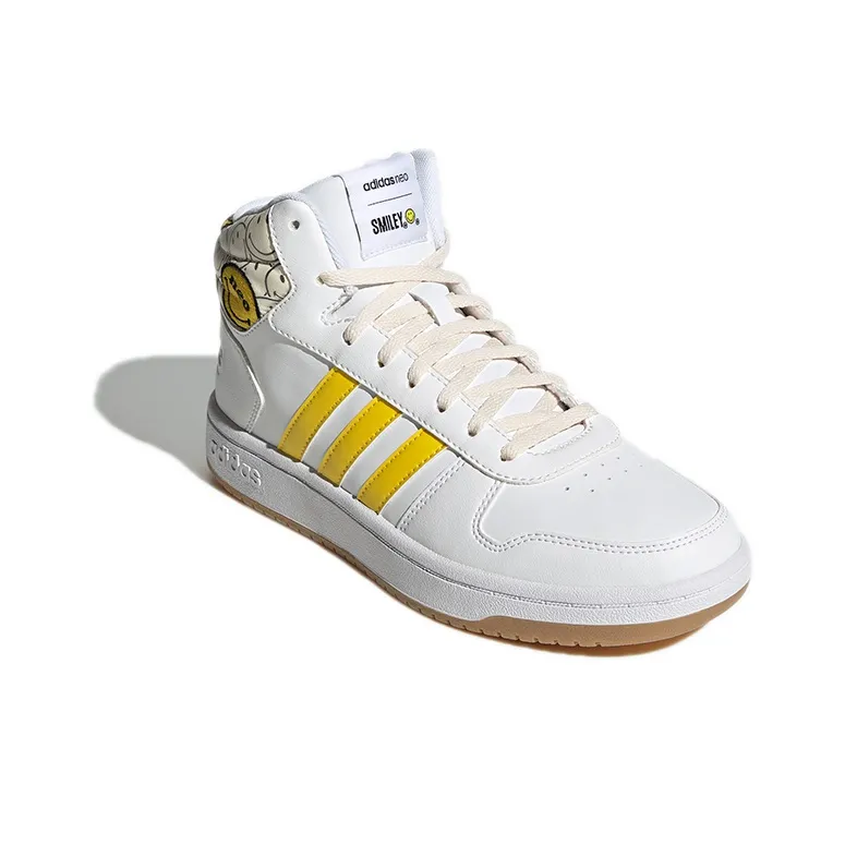 Adidas Neo Hoops 2.0 Mid Shoes 'White Solar Yellow' Women's-2