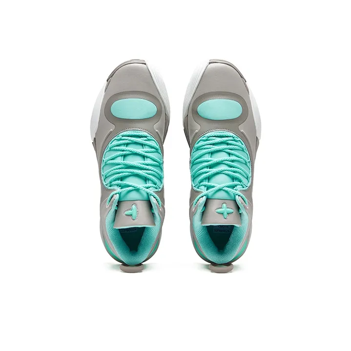 EQLZ EQUALIZER Cushioning Anti-Slip And Wear-Resistant Coverage Low-Top Basketball Shoes Men's Gray Green-3
