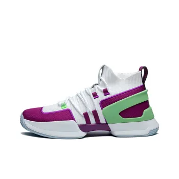 EQLZ EQUALIZER Zero Cell Create Something Out Of Nothing Mid Top Basketball Shoes Unisex White Purple Green