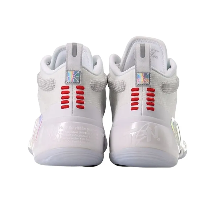 LiNing Way Of Wade 10 Cushioning Anti Slip And Wear Resistant Coverage Support Mid Top Basketball Shoes Standard White-3
