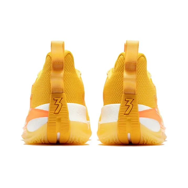 361° Big3 3.0 Pro Orange Soda Durable Breathable Low-Top Basketball Shoes Yellow-3