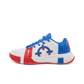 RIGORER Cutting Cushioning Anti Slip And Wear Resistant Low Top Performance Basketball Shoes Men's White Blue