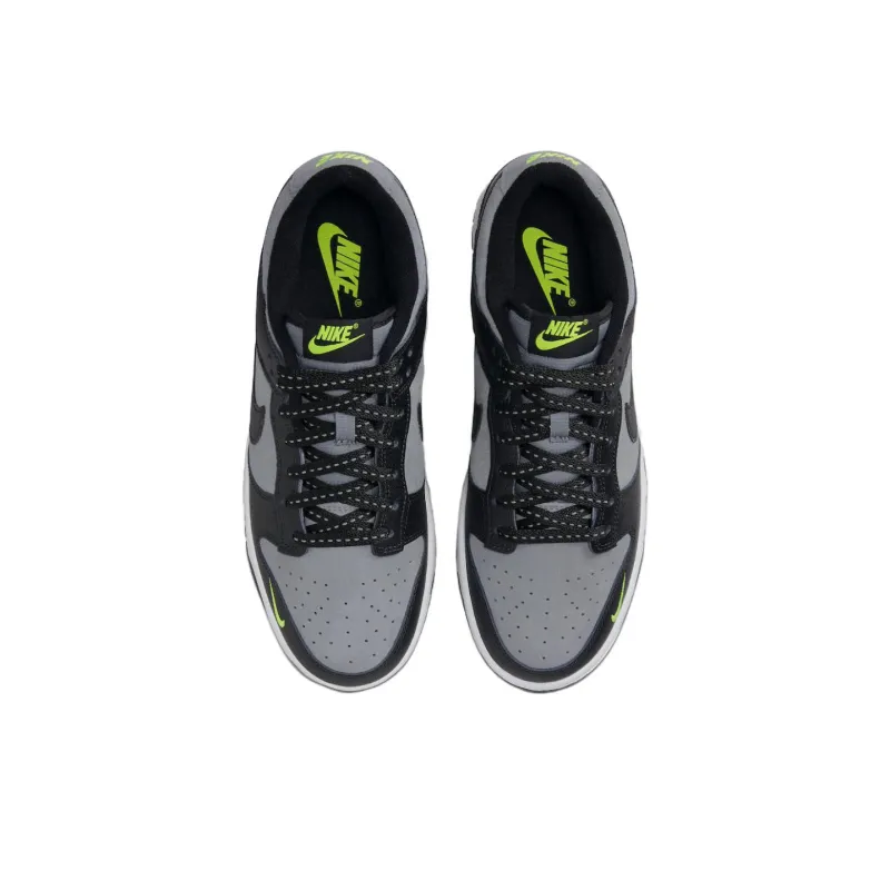 Nike Dunk Low Black Cool Grey Volt Mini Swoosh-3