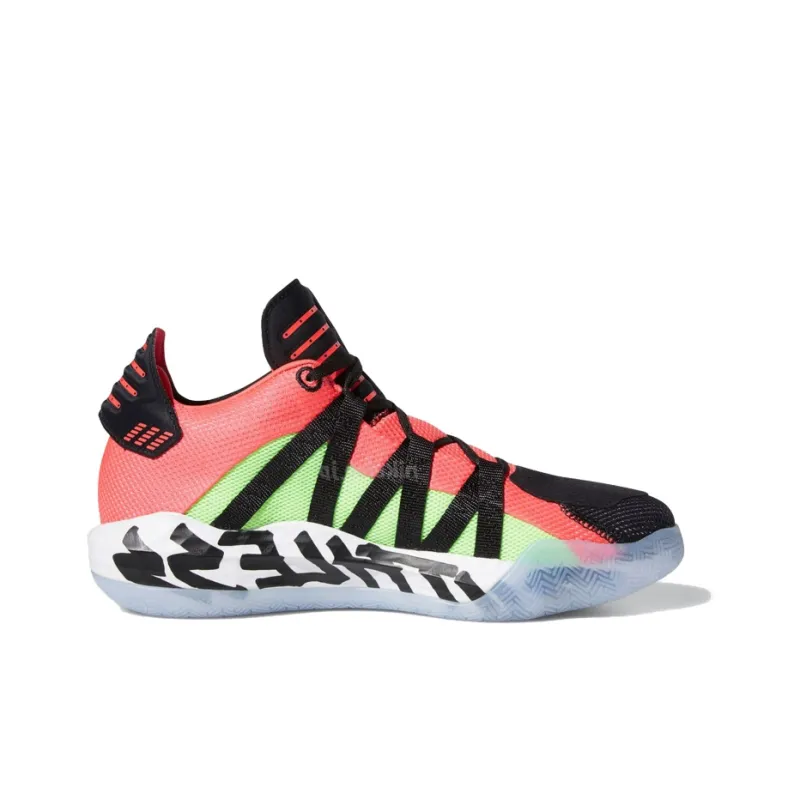 Adidas Dame 6 Black Red White-1