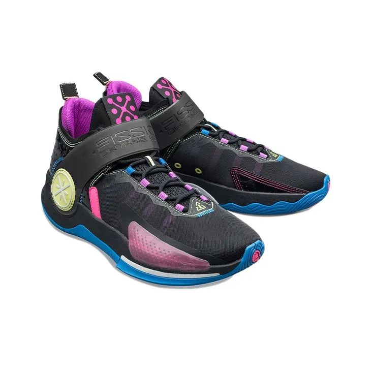 LiNing Wade Fission 7 Cushioning Wear Resistant Rebound Low Top Basketball Shoes Men's Pink Black-3