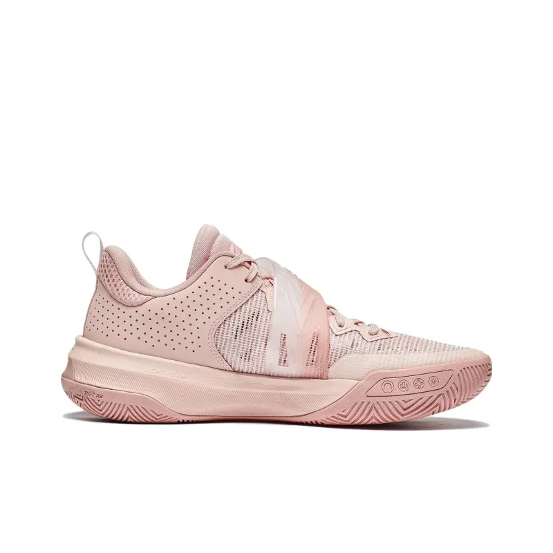 LiNing Liren3 TEAM Durable Breathable Low Top Basketball Shoes Men's Peach Orange Pink-1