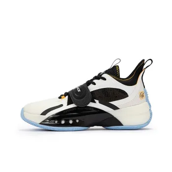 361° Zen 4 Basketball Shoes Men Mid Top Feather White/Obsidian Black