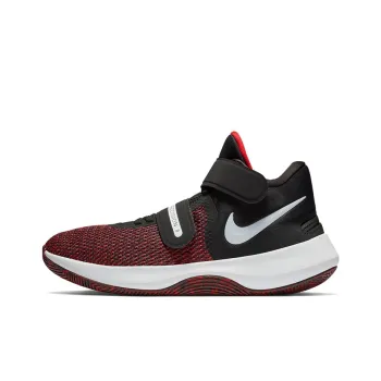 Nike Precision 2 Air FlyEase Cushioned Slip-Resistant Mid-Top Performance Basketball Shoes Unisex Black Red