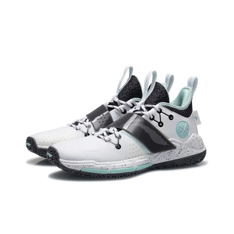 LiNing Wade Block Cushioning Anti Slip And Wear Resistant Coverage Support Low Top Basketball Shoes White Black-2