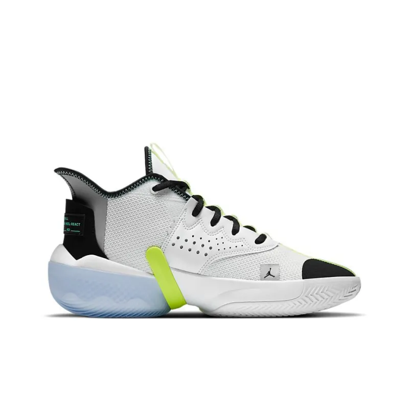 JORDAN React Elevation Pf White Black Green Glow-1