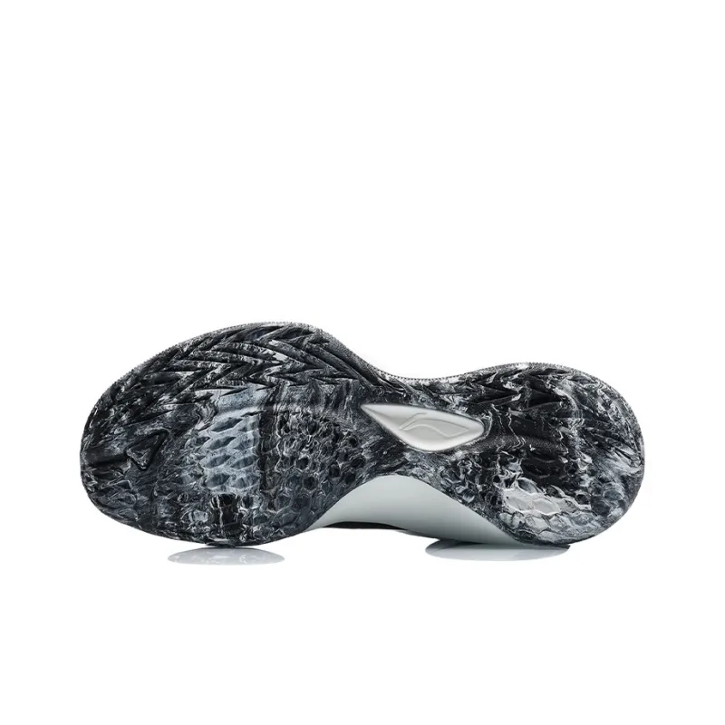LiNing Combat Low Cushioning Anti-Slip And Wear-Resistant Low-Top Basketball Shoes Black White-4