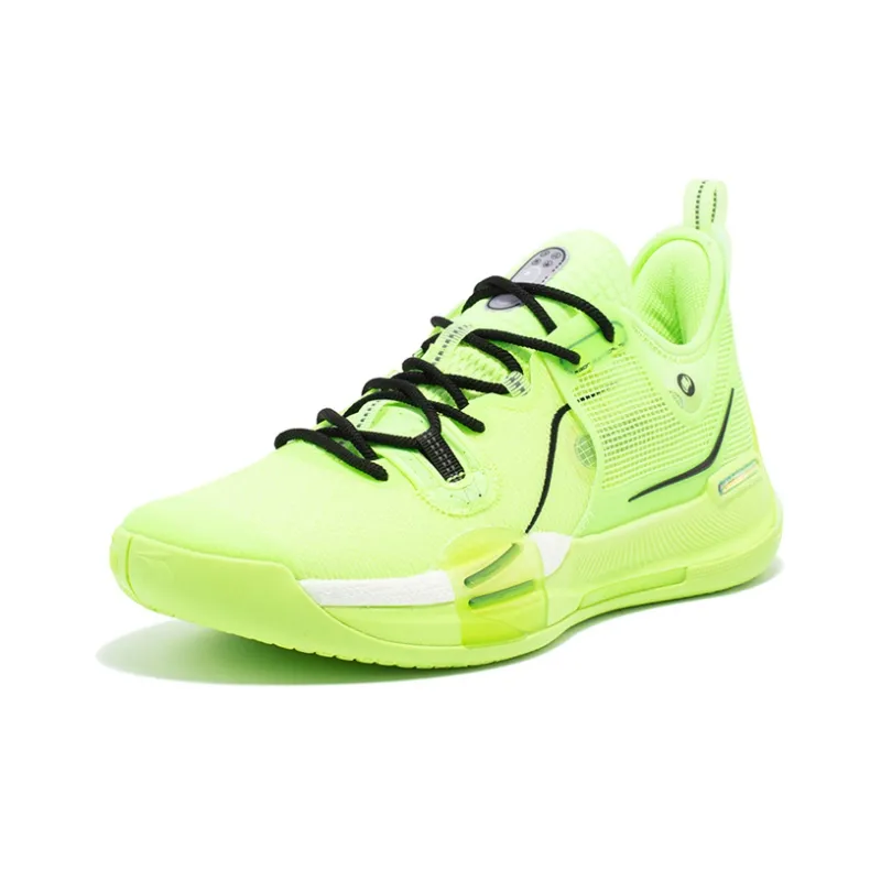 361° Burning War Cushioning Anti Slip And Wear Resistant Low Top Basketball Shoes Men's Green Black-1