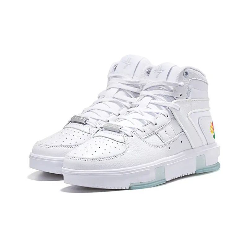 XTEP Jeremy Lin Basketball Shoes Women's High Top White-2