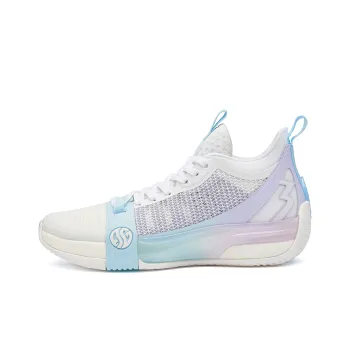 361° Chan 3 MOD Ice Blade Cushioning Anti Slip And Wear Resistant Low Top Basketball Shoes White Glacier Blue