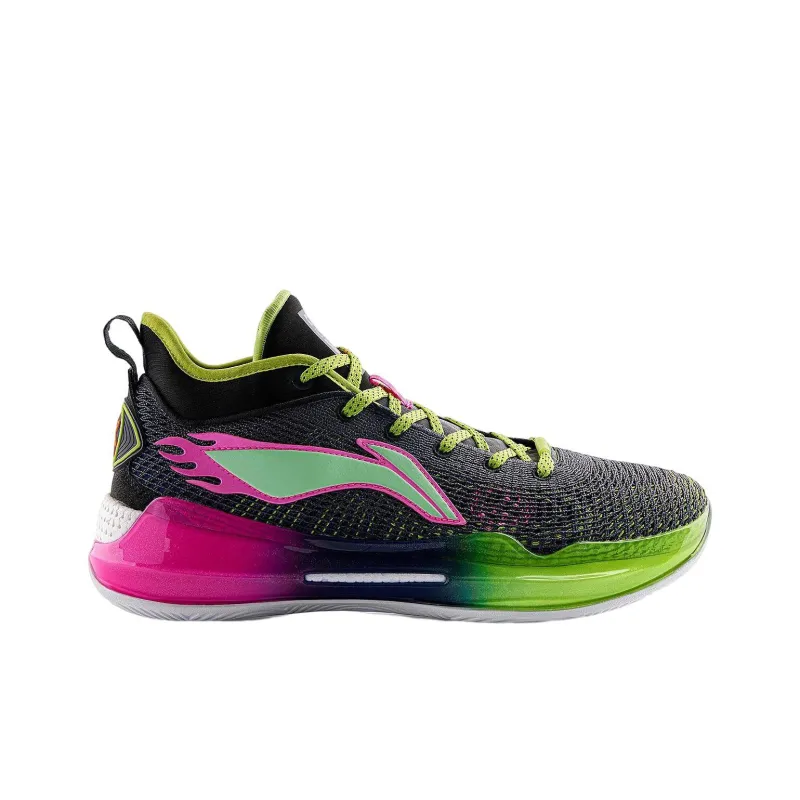 LINING YuShuai 13 Boom Basketball Shoes Men Low Top Ebony Black/Lime Green-1